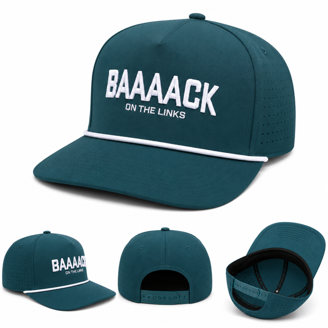 AS SEEN ON TV “BAAAAACK ON THE LINKS” Performance Golf Cap
