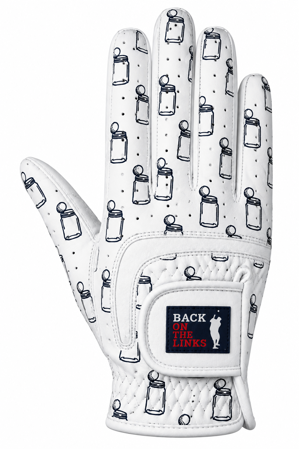 “Get in the Jar” Premium Cabretta Leather Golf Glove – Back on the Links Collection