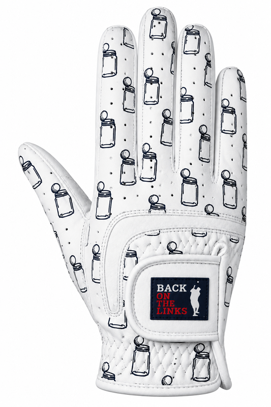 “Get in the Jar” Premium Cabretta Leather Golf Glove – Back on the Links Collection