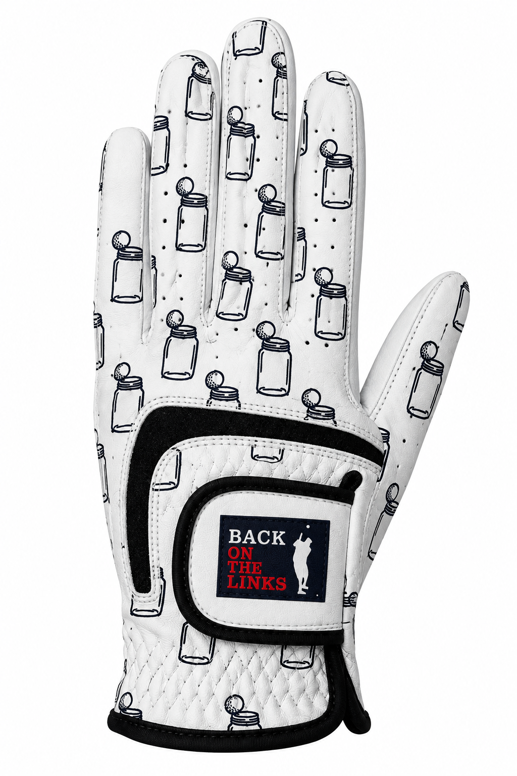 “Get in the Jar” Premium Cabretta Leather Golf Glove – Back on the Links Collection