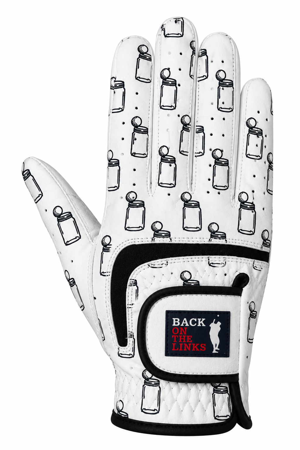 “Get in the Jar” Premium Cabretta Leather Golf Glove – Back on the Links Collection