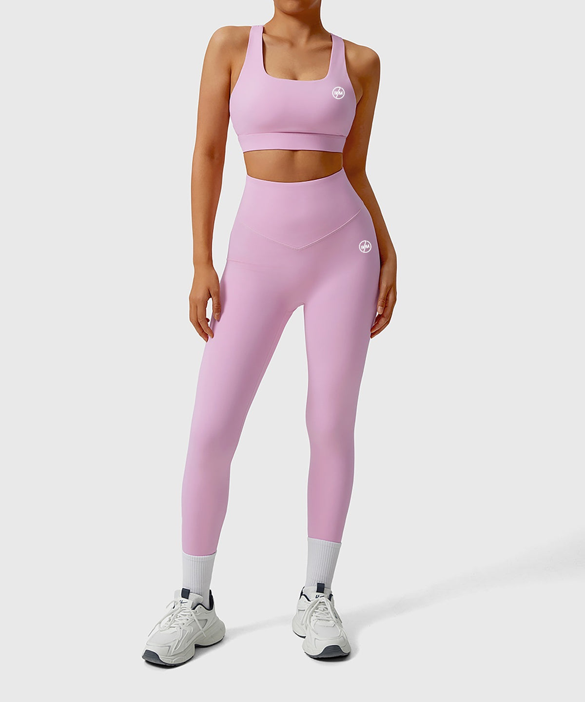 IVM COUTURE SculptFit 4-Piece Activewear Set – Black & Rose Quartz