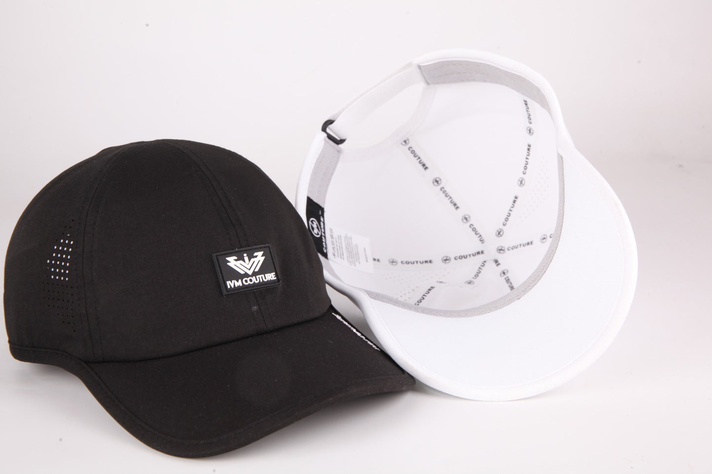 Summer Mesh 6 Panel Waterproof Nylon Laser Cut Hole Hat (Blk)