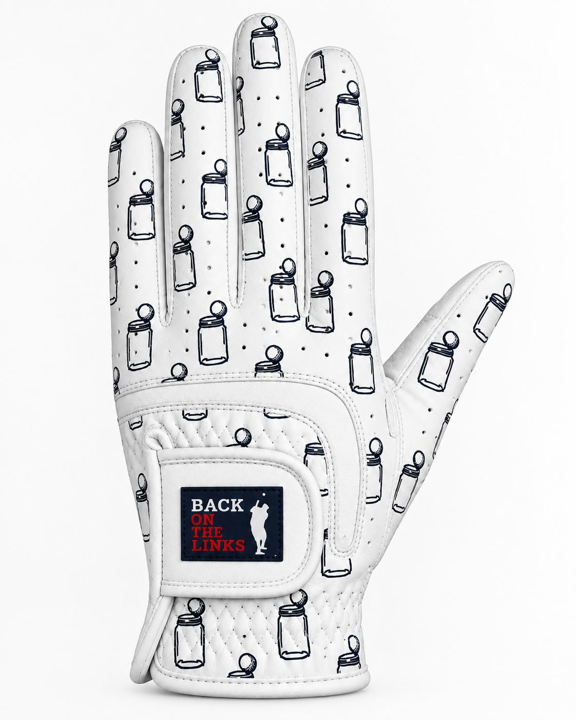 “Get in the Jar” Premium Cabretta Leather Golf Glove – Back on the Links Collection